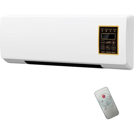 Wall-mounted electric heater (1800W, PTC heating element, rapid heating in 3 minutes, temperature range 16-40°C), quiet and safe. (1/4)