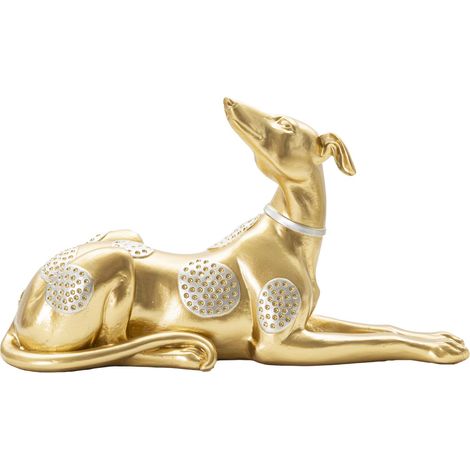Statua Cane Sdraiato 32,2x9,5x18,3 cm in Poliresina (1/4)
