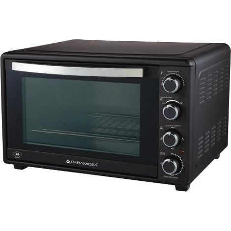 PYRAMIDEA 204573 FOK5012 Forno Elettrico da Tavolo 50 L 2000 W 6 Funzioni di Cottura con Ventilazione Indipendente e Spegnimento Automatico (55.7x44.8x34.9 cm) colore Nero (1/5)