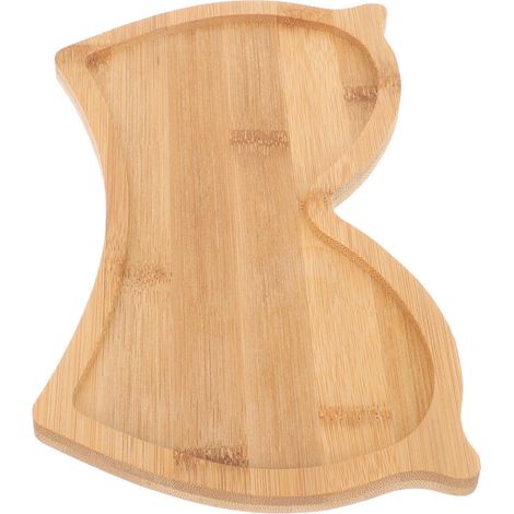 Plateau de table en bois pour fruits et amuse-gueules, présentoir à gâteaux, décoration pour la Saint-Valentin, 23,8 x 14 cm, résistant à l'usure, lot de 1 (1/5)