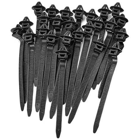 Fixez Des Attaches Zippées – Sangle De Câble Verrouillable, Clip Pare-chocs Antidérapant Attache Gestion Automobile Autobloquante, Retenue Panneau Carrosserie Intérieure Robuste Noire Po - (1/5)