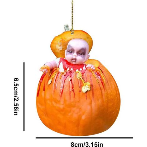 Pendentif Voiture Citrouille Halloween Acrylique Décor Auto Ornement Rétroviseur Intérieur Porte-Bonheur Accessoire Cadeau