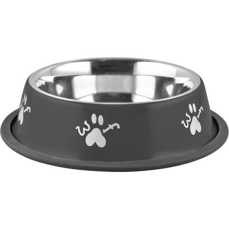 Schüssel MagicHome Woof 33 cm, 2000 ml, schwarz, für Hund