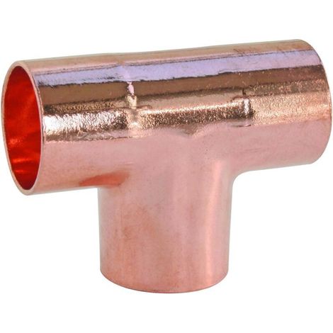 Raccord cuivre à souder - Té égal - D12mm (X10) - Raccord cuivre à souder - Té égal - D12mm (X10) (1/3)