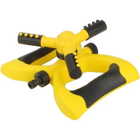Irrigatore rotante a 360 gradi per giardino e prato con base e raccordo per tubo regolabile, ideale per giardini di grandi dimensioni. (1/5)