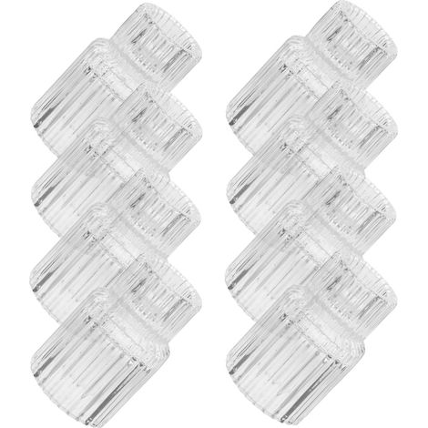 8pièces Bougeoirs Verre Transparent Lot pour Bougies Coniques Décor de Table Mariage Anniversaire Centre de Table avec Grands Bougeoirs (1/5)