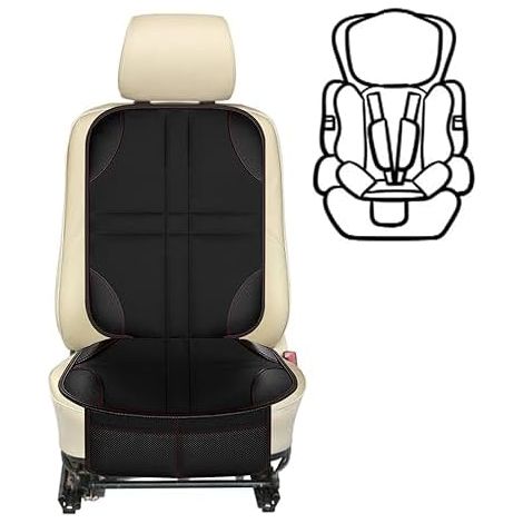 Nutabevr Protecteur de Siège de Voiture Compatible Isofix, Imperméable et Antidérapant avec 2 Poches Organisateur, Universelle Imperméable Protège Siège Oxford, pour SUV, Berline, Coffre QCZYBH-01 (1/5)