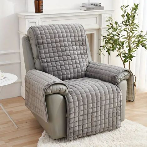 Housse de fauteuil inclinable en flanelle épaisse et chaude, antidérapante, convenant aux salons et aux bureaux, et pouvant également servir de décoration intérieure.