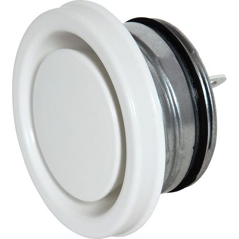 Fränkische Válvula de disco Extracción de aire profi-air DN 125 blanco de chapa de acero con caja de montaje, 78312620