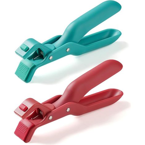 2 PCS Pince de Cuisine en Silicone Multi-usages,Clip Anti-Brûlure Pince à Viande Pince à Pâtes Clip Anti Brûlure en Silicone Antidérapant Lsolation Thermique pour la Cuisine (1/5)