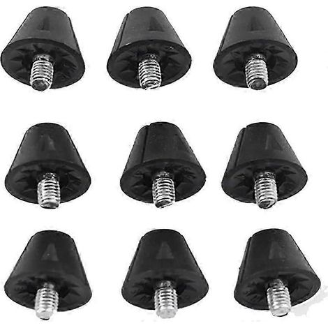 Lot de 25 crampons de rechange noirs pour chaussures de football, 13 mm, en plastique antidérapant, pour adultes et enfants. (1/5)