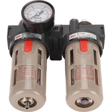 Régulateur de filtre à air comprimé G3/8 en alliage d'aluminium, filtration efficace, séparateur eau/huile (1/5)