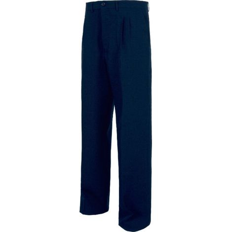 Pantalón recto de vestir con pinzas WORKTEAM B9014 56 Azul marino (1/2)