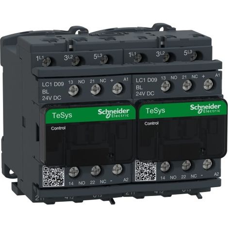 Schneider LC2D09B2 changeover contactor tesys lc2d 3p ac3 440v 9 a coil 24 vdc