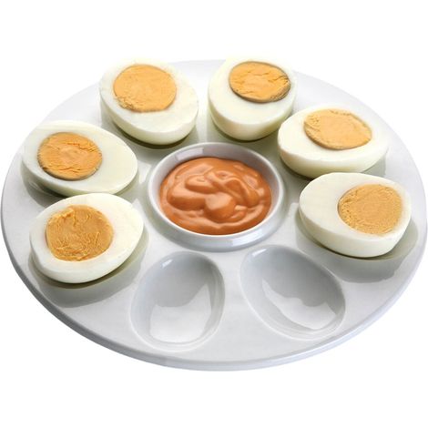 BANDEJA REDONDA HUEVOS RELLENOS 8 UNIDADES