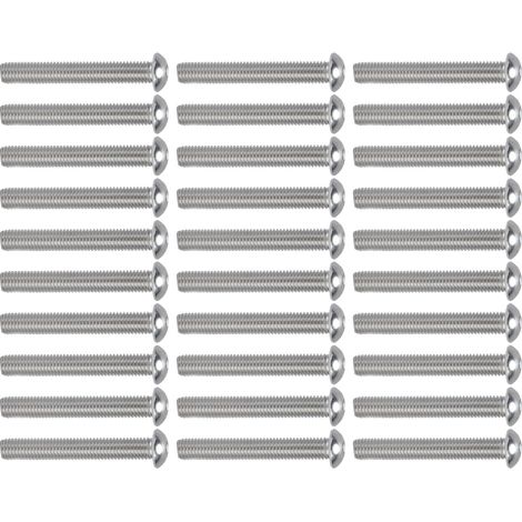 Kit de 30 vis à tête cylindrique à six pans creux en acier inoxydable A2, filetage M10x1,5, pas de vis M10x70 (1/5)