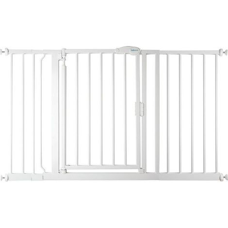 Safetots Barrière De Sécurité À Pression, Barrière D'escalier Pour Bébé 132,6cm - 139,6cm, Couleur Blanc