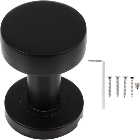 Serrure de Porte Dissimulée Poignée Simple sans Clé, Acier Inoxydable Noir (1/5)