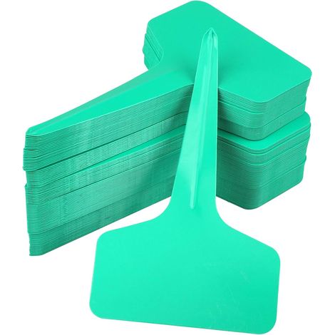 200 Pcs 6 x 10 cm Plastique Plante T-Type étiquettes Pépinière Jardin étiquette, Vert (1/5)