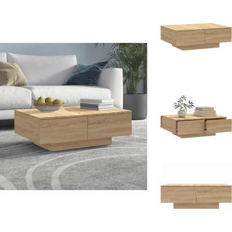 Couchtisch Sonoma-Eiche 90x60x31 cm Holzwerkstoff - Couchtisch - Wohnzimmertisch - Esszimmertisch - Holzmöbel - Sonoma-Eiche (1/5)