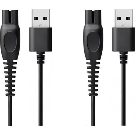 Zwei 5V 1A USB-Ladekabel für Elektrorasierer, Ersatz-Netzkabel, Barttrimmer-Ladegeräte, Adapter für Norelco QP2724 QP2720 (1/5)