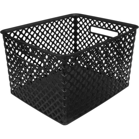 Cestino in plastica 19l folk nero - 5five