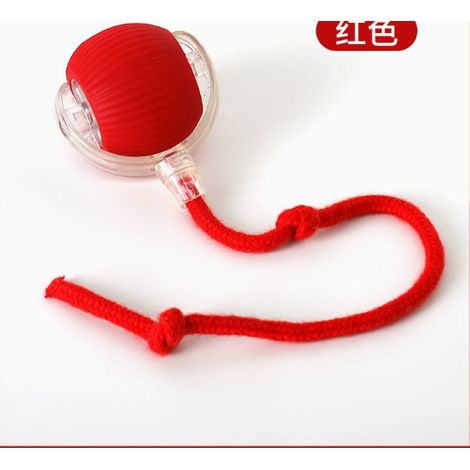 Une balle pour animaux de compagnie à roulement automatique intelligent à 360°, rechargeable, avec un mouvement irrégulier, adaptée aux chats et aux chiens.