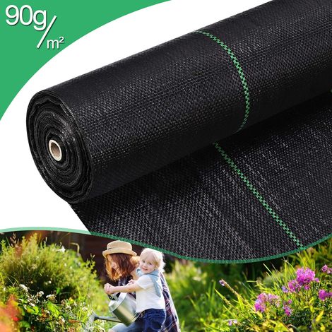 SWANEW Tela antierba 90g/㎡. Tela per pacciamatura 4m x 10m. Contro le erbacce. Anti UV. Giardino (1/5)