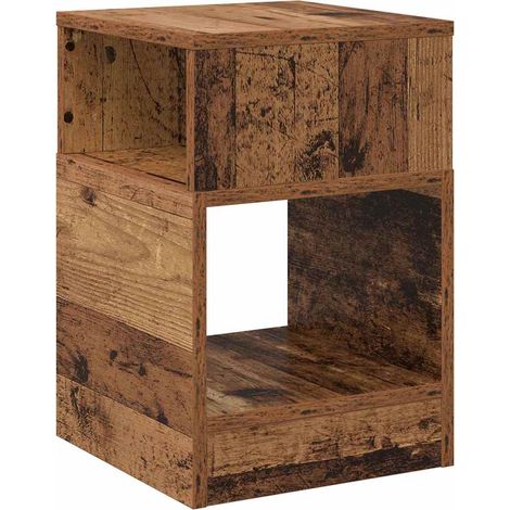 Maison Exclusive - Mesa Auxiliar Madera vieja 30,5 x 30 x 45 cm