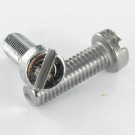 Vis métaux Laiton nickelé Tête cylindrique TC Fendue M4X12-100 pièces