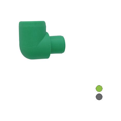 GOMITO LISCIO 90  °  MF IN POLIPROPILENE- Diam. 20 Grigio- DH- pezzi 1