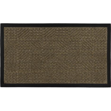 Firth Tile Rubber Backed Doormat, 40x70cm, Brown (1/4)