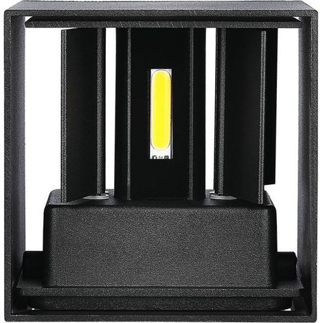 V-TAC VT-759-12 11W LED Wandleuchte quadratisch schwarz IP65 naturweiß 4000K - sku 218530 (1/5)