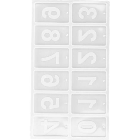 Moule en Silicone Souple Mois et Chiffres Anglais Réutilisable et Durable pour DIY Facile à Démouler 60-739 (1/5)