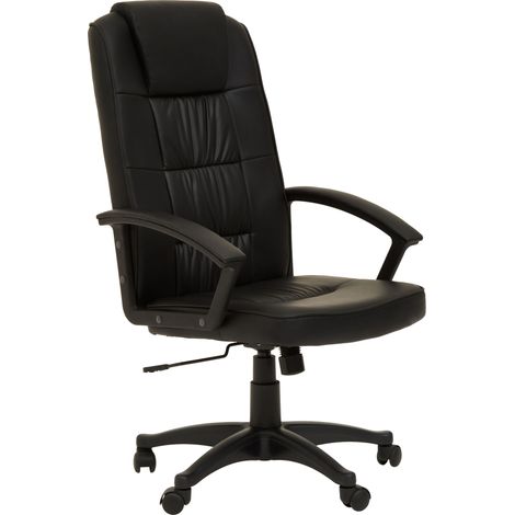 Premier Housewares Brent Black Home Office Chair (1/5)