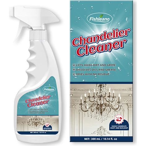 Fishleano Kronleuchterreiniger, Pflegeprodukte für Wohnraumleuchten, Reinigungsspray für Kristallglasleuchten (1/5)