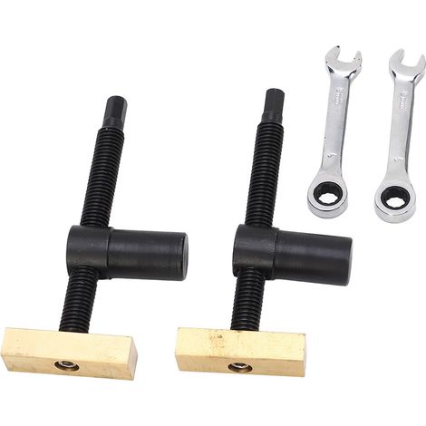 Pince de bureau pour le travail du bois, bloc en acier inoxydable et laiton, serre-joint d'établi à fixation rapide, noir, 20 mm/7,9 pouces (1/5)