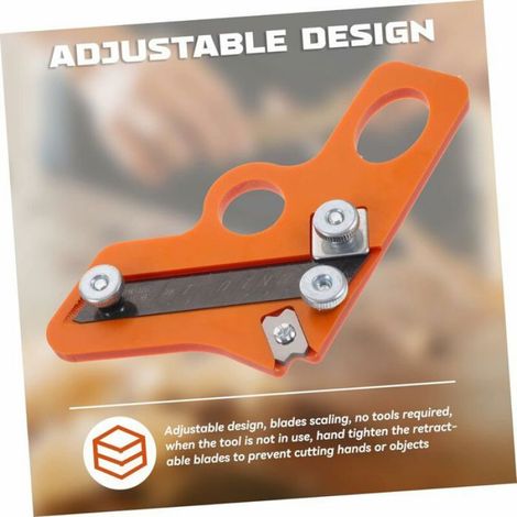 Raboteuse À Main - Lame Réglable Sans Outils - Pour Travail Du Bois Artisanal - Acier Et ABS - 1 Pièce (1/5)
