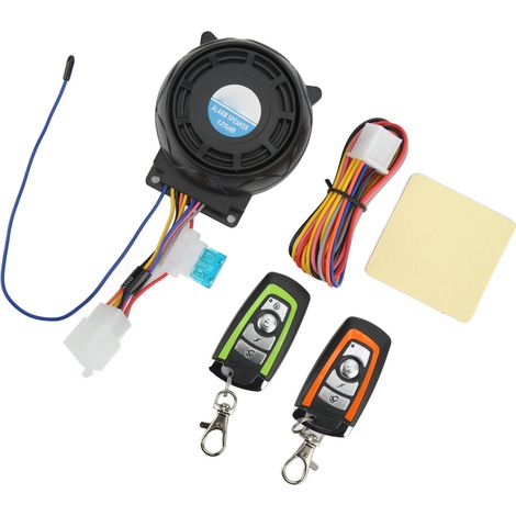 Système d'alarme antivol pour moto/scooter avec télécommande, haut-parleur et étanche, universel. Compatible avec tous types de motos et scooters. (1/5)