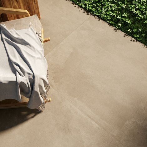 Carrelage intérieur Effet Béton AZUMA UP 60x120 (1,44m2) Noisette rectifié - Les Carreaux de Jean (1/4)