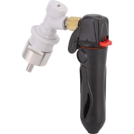 Kit de chargeur de pression manuel pour fût avec bouchon de carbonatation, pour bière artisanale et soda (Noir) (1/5)