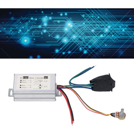 DC 0-60V 1200W PWM-Drehzahlregler CW/CCW mit Anschlüssen für DIY-Elektro-/Motor-/Lüftungsprojekte (1/5)