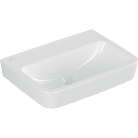 Villeroy & Boch O.novo - Lavamanos 50x37 cm, sin rebosadero, sin orificio para grifo, blanco alpino 43445301 (1/3)