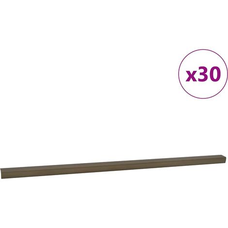 Nez de marche 30 pcs Marron 67 x 3.5 x 3 cm Aluminium