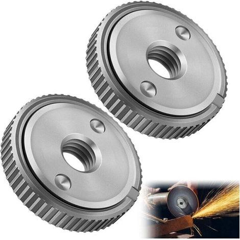 2 Pieces Nut, Suitable for All Angle Grinders with 14mm Thread, Angle Grinder Accessories Wood Cutting Disc (1/4)