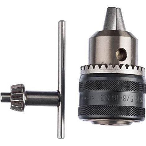 Bosch Professional 1x Mandrino a cremagliera fino a 16 mm (Campo di serraggio 3.0-16.0 mm, Per attacco utensile 5/8''-16, Chiave di Ricambio A, Accessori per Trapano) (1/4)