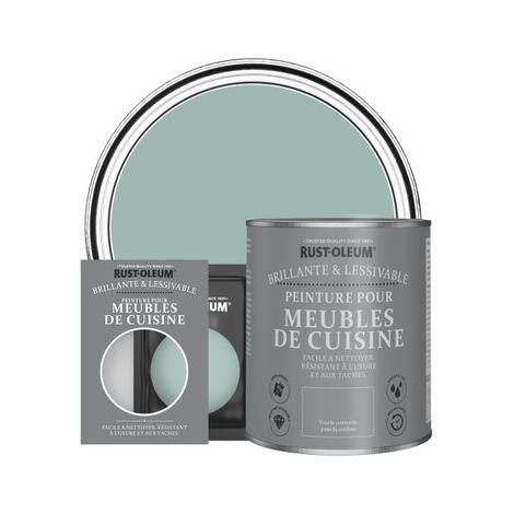 Peinture pour Meubles de Cuisine, Finition Brillante - Bleu littoral (1/3)