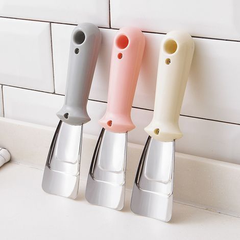 Spatule de réfrigérateur 3 pièces, réfrigérateur durable et dégivrer gadgets de cuisine, grattoir de réfrigérateur (beige, gris, Rose) (1/5)