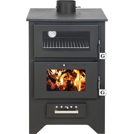 Stufa a Legna con Forno Modello Silvia Colore Nero