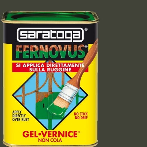 Fernovus Vernice Gel Saratoga 750Ml Ferro Micaceo Nero Antico Fernovus Vernice Gel Saratoga 750Ml est une peinture en gel pour fer micacé de couleur noir antique.